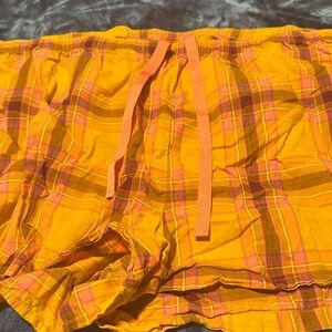 Old Navy Yellow Plaid Pajama Shorts
